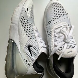 Nike Air Max 270 White and Black Women's Shoes